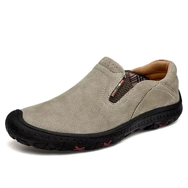 MIXIDELAI-Mocassins en cuir véritable pour hommes, chaussures plates à enfiler, mocassins pour homme