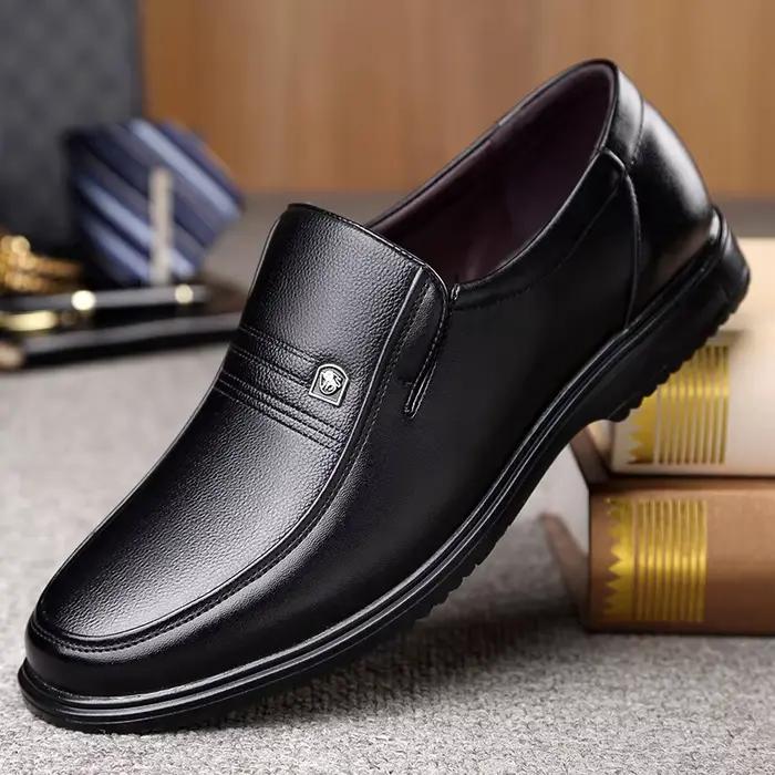 Chaussures en cuir véritable faites à la main pour hommes, mocassins d'affaires décontractés, classi