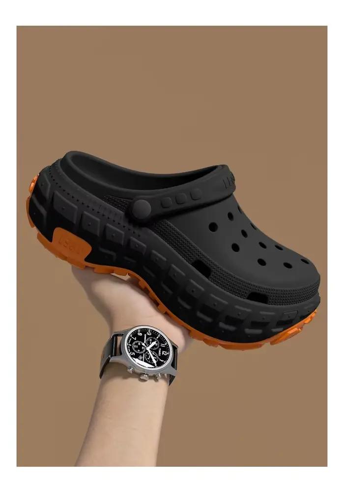 Sandales pour hommes à semelles épaisses et perforées, nouvelle tendance estivale, antidérapantes, r