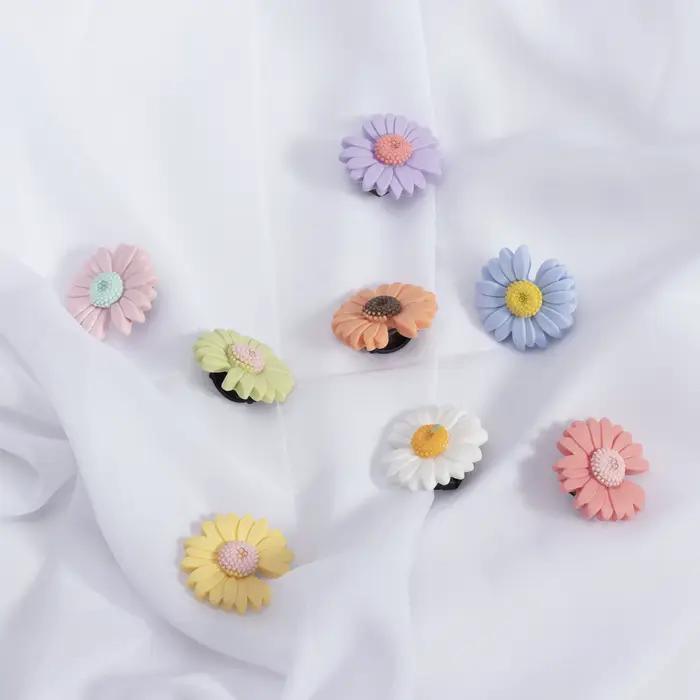 Nouvelles fleurs marguerite lacets boucle tendance lacets créatifs pinces à chaussures breloques fil