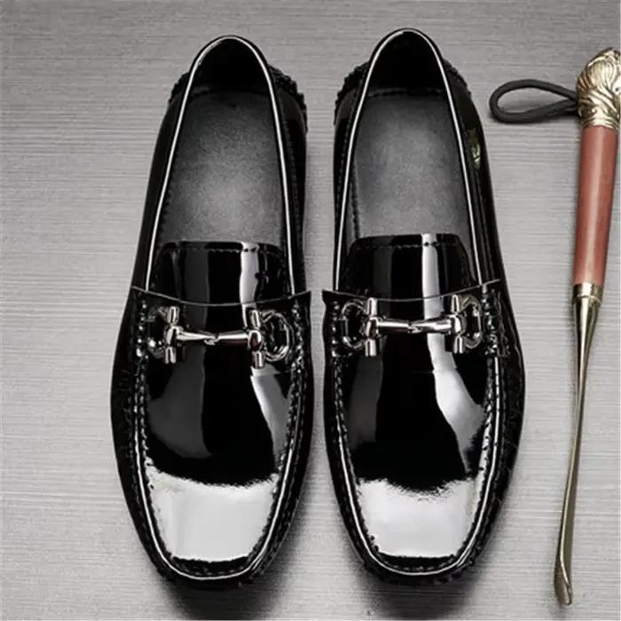 Chaussures de loisirs en cuir véritable pour hommes, nouvelle version, chaussures de conduite décont