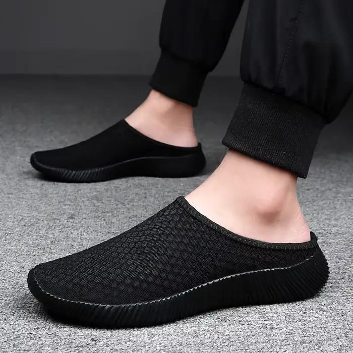 Chaussures d'été en maille pour homme, mocassins sans talon, bas prix, livraison gratuite, grande ta