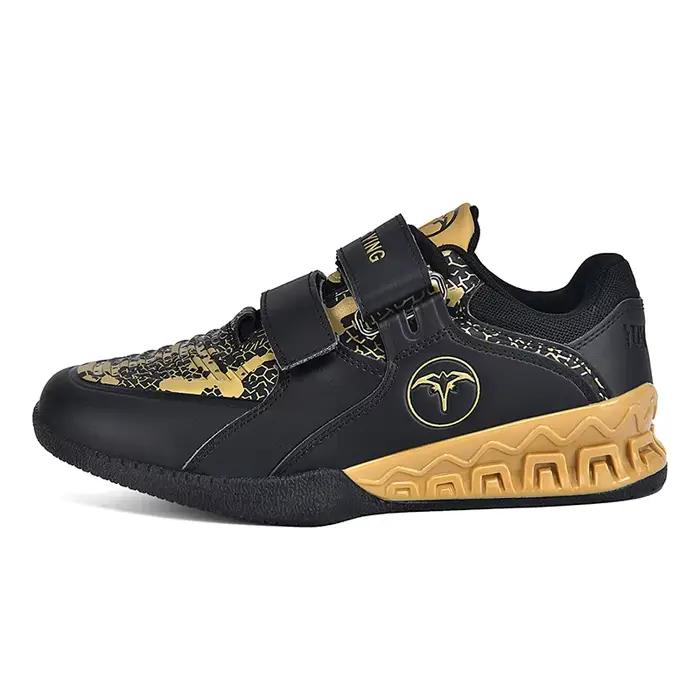 Chaussures de musculation professionnelles pour hommes, à boucles, basses, pour powerlifting, entraî