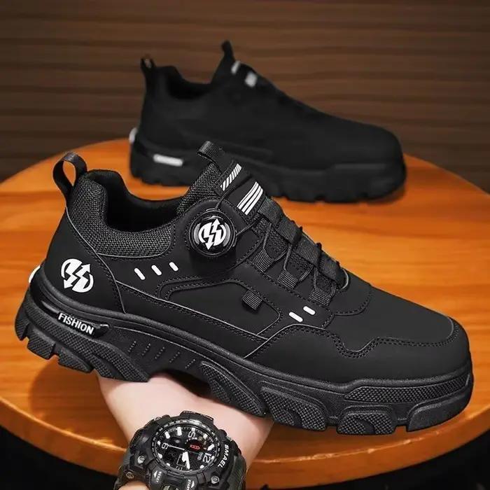 Chaussures d'été décontractées pour hommes, baskets en cuir confortables et souples, chaussures de m