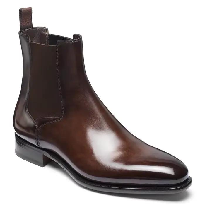Nouveau Chelsea bottes hommes chaussures PU marron mode polyvalent affaires décontracté Style britan