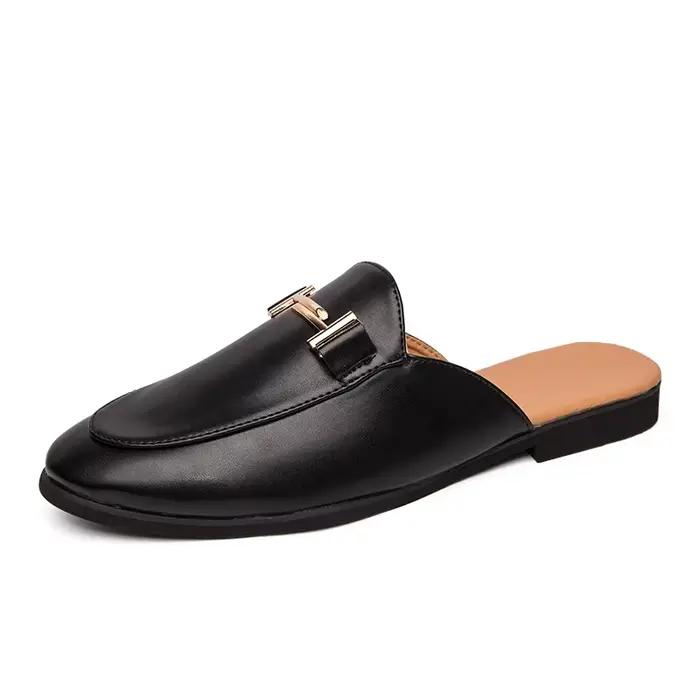 Mocassins plats pour hommes, chaussures Muller décontractées, pantoufles de luxe, chaussures de marc