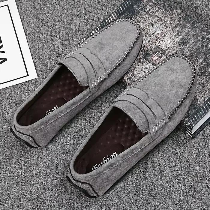 Mocassins en Daim Légers et Doux pour Homme, Décontractés, Respirants, Plats Astronomiques, 03/Simpl