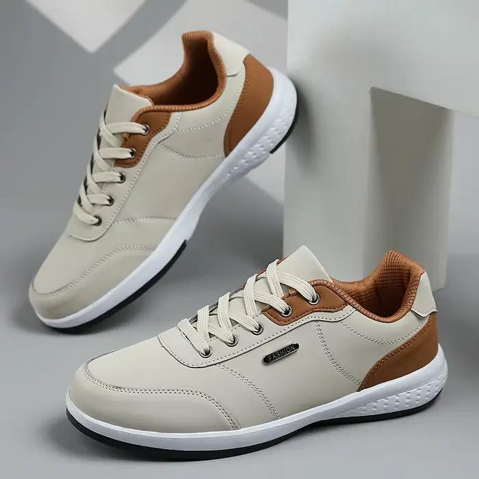 Nouvelles Chaussures de Sport 2026 en Cuir Imperméables Décontractées Antidérapantes à Absorption de