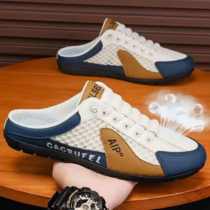 Chaussures de sport décontractées à lacets pour hommes, maille respirante, unisexe, saison printemps
