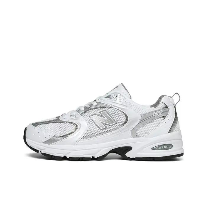 New Balance NB 530 Mesh, chaussures de course basses respirantes en cuir synthétique unisexe argent 