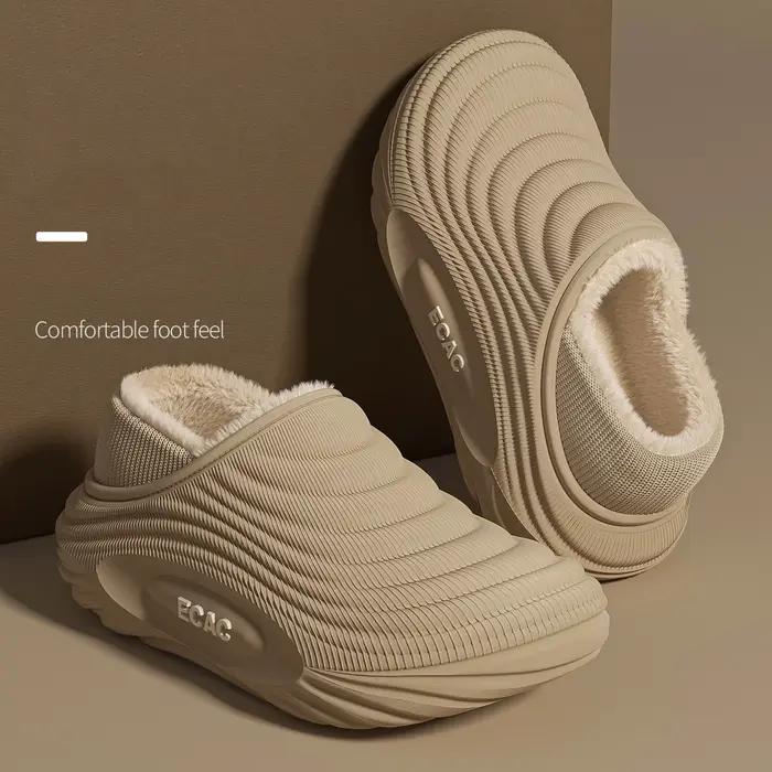 Baotou pantoufles en coton imperméables, chaussures en coton pour la maison, pantoufles en coton pou