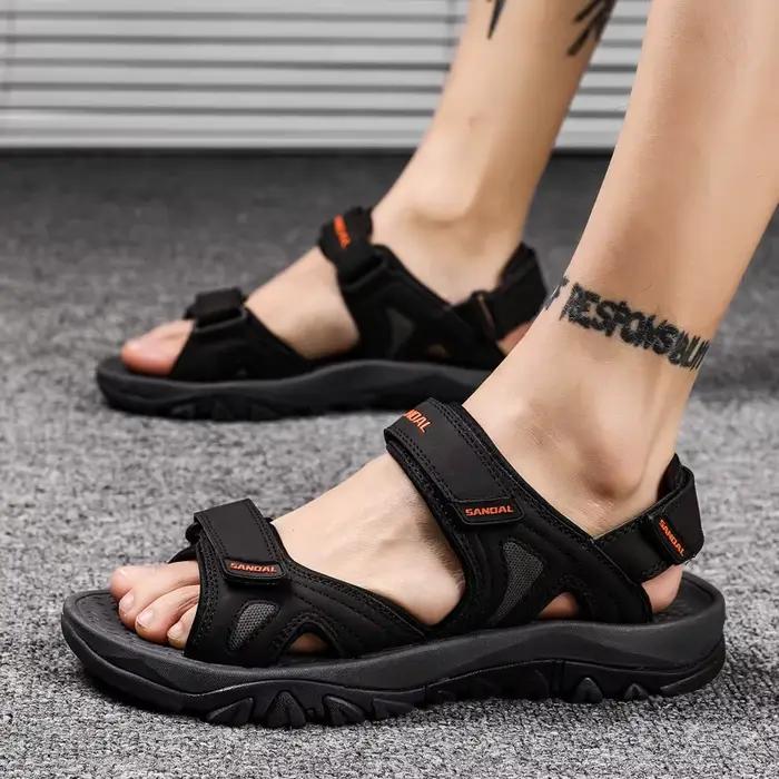 Sandales de sport respirantes et résistantes à l'usure pour homme, chaussures de styliste, grande ta