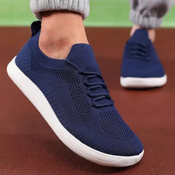 Chaussures pieds nus à bout large pour hommes, baskets légères en maille respirante, décontractées, 