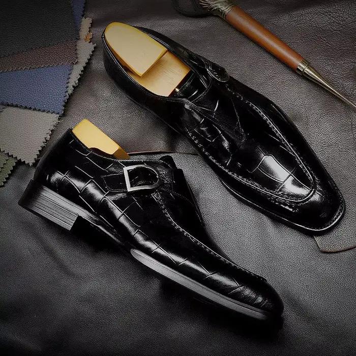 Chaussures Plates d'Affaires Classiques en Cuir pour Homme, Mocassins Habnommée de Styliste, Cadeaux