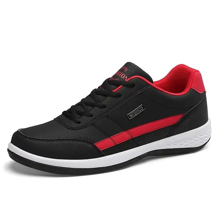 Chaussures pour chaussures à lacets vulcanisées hommes baskets en cuir imperméable décontracté confo