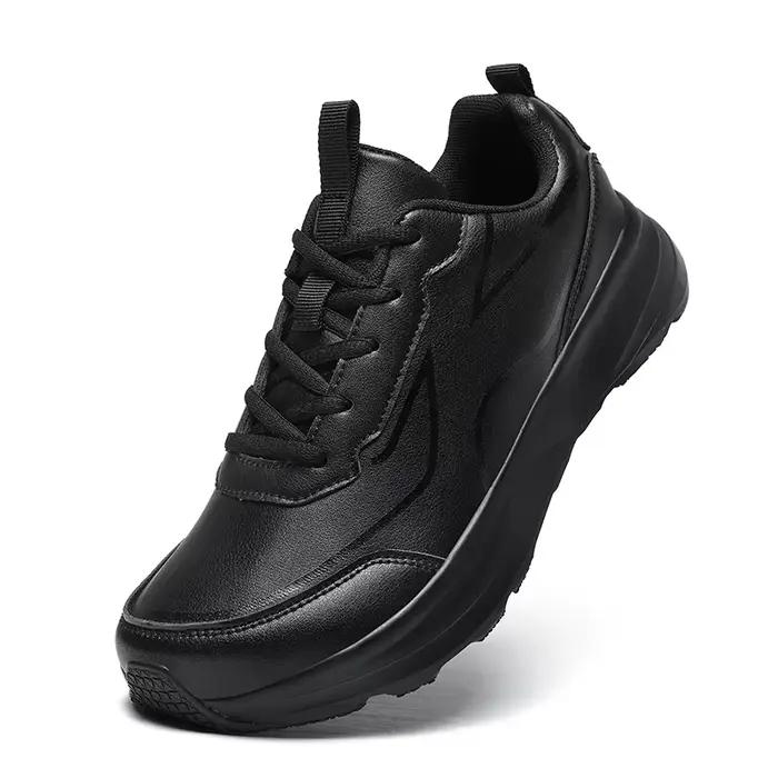 ELUVA bout large hommes chaussures minimalistes baskets confortables en cuir PU chaussures décontrac