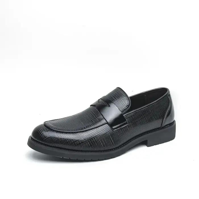 Mocassins classiques de marque italienne pour hommes, chaussures tendance en cuir marron décontracté