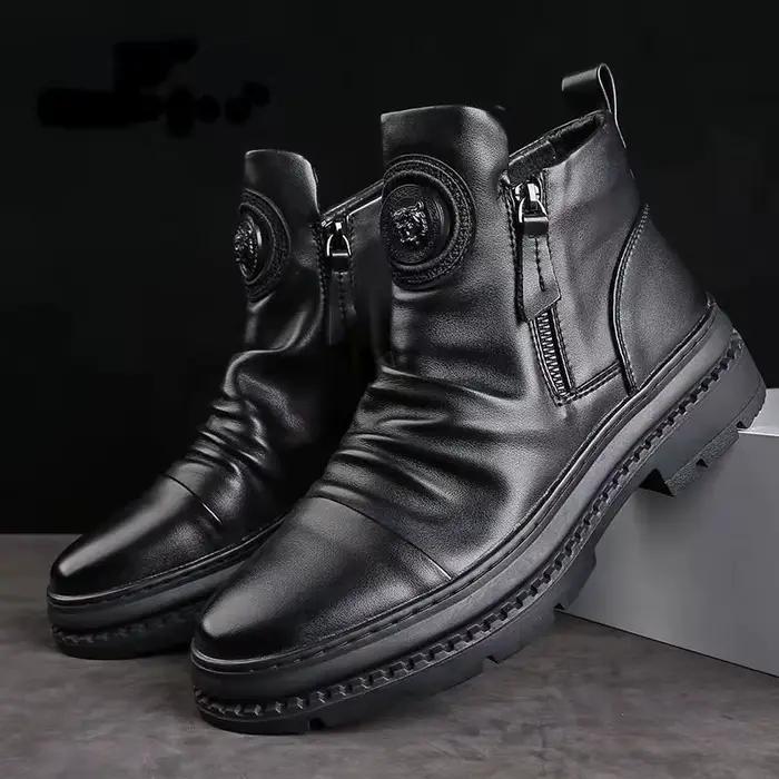 Chelsea bottes pour hommes bureau d'affaires chaussures habillées formelles hommes décontracté haut 