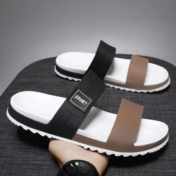 Sandales en gelée pour hommes, antidérapantes, pour la plage, à porter de deux façons, confortables,