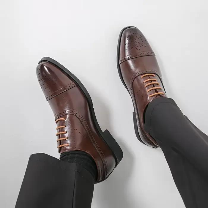 Chaussures habillées classiques pour hommes, chaussures Oxford décontractées pour le bureau, chaussu