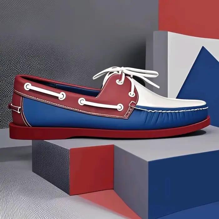 Chaussures bateau classiques en cuir véritable faites à la main, mocassins décontractés pour hommes