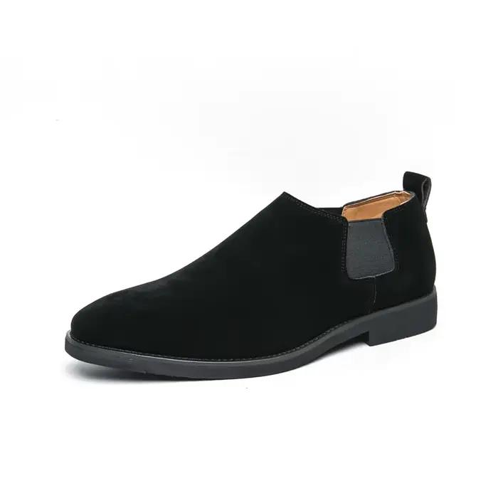 Chaussures décontractées en cuir de style britannique pour hommes, chaussures formelles d'affaires, 