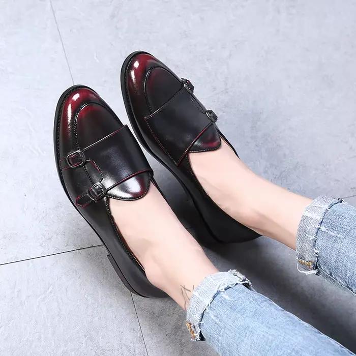 Homme chaussures en cuir mocassins designer mode Slip-on Original décontracté confortable Double mon
