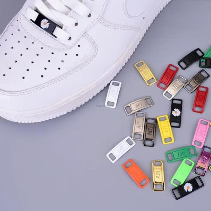 2 pièces/paire AF1 diamant chaussures breloques mode lacets boucle qualité métal lacets décorations 