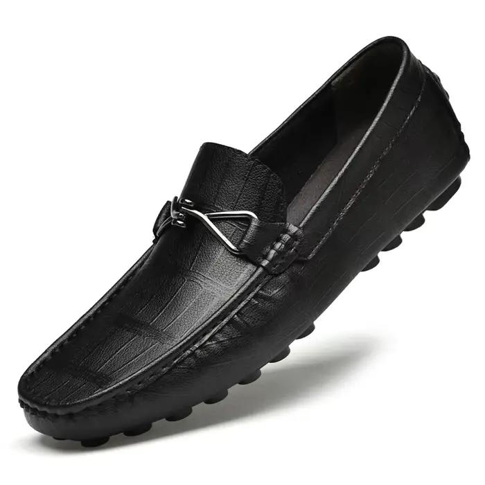 Mocassins en Cuir PU pour Homme, Chaussures d'Affaires, artificiel évateur, Épais, Recommande d'AugW