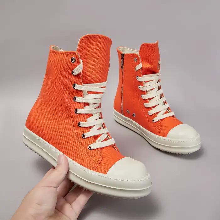 Marque décontracté hommes chaussure haut femmes Sneaker qualité Orange chaussure de créateur mode fe
