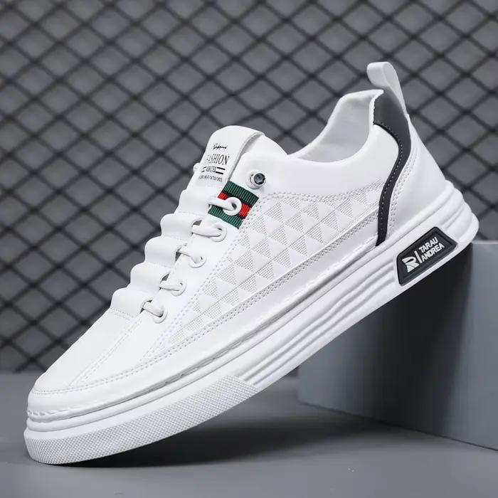 Chaussures en cuir décontractées pour hommes, baskets confortables pour hommes, chaussures à enfiler