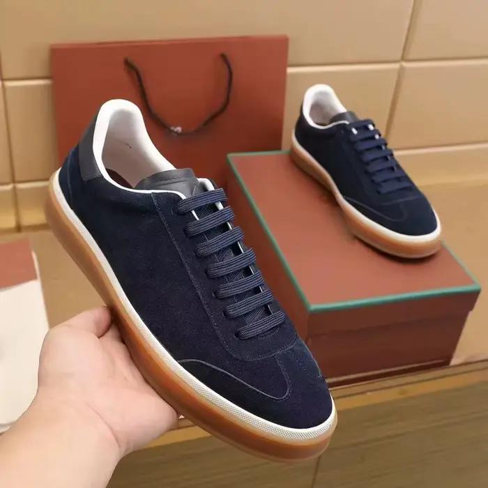 Baskets de luxe pour hommes, style allemand, de créateur, à bout rond, à lacets, en daim, minimalist
