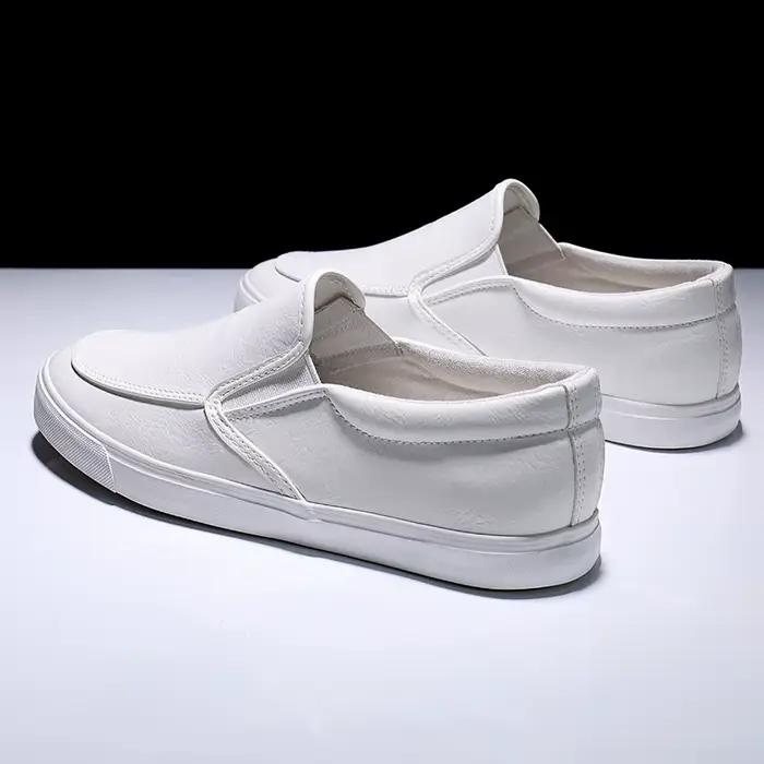 Mocassins Plats et Décontractés pour Homme, Chaussures Blanches de Marque, Cool, Jeune, Style de Rue