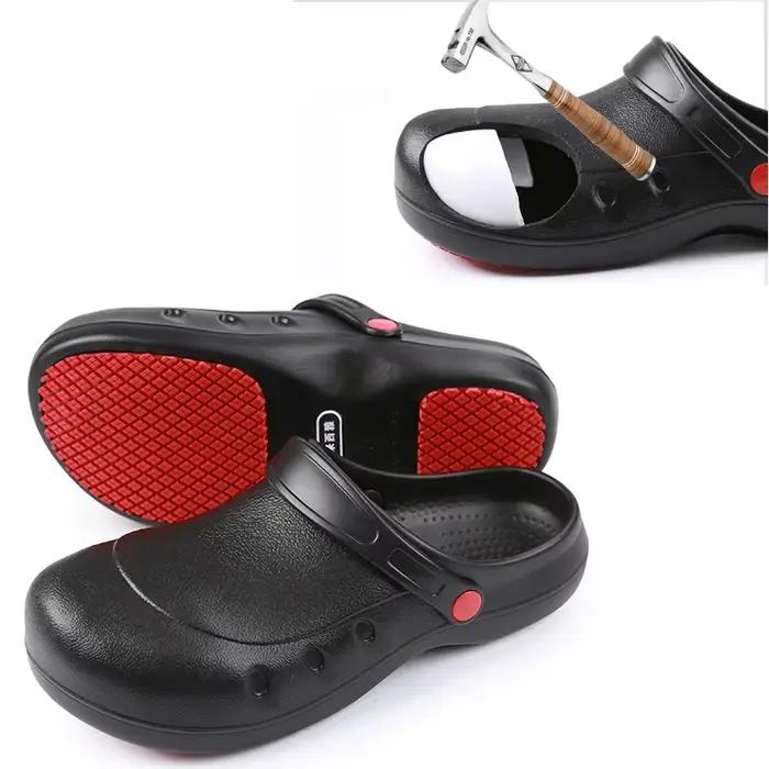Chaussures de sécurité avec embout en acier, chaussures de Chef antidérapantes, pour le travail de c
