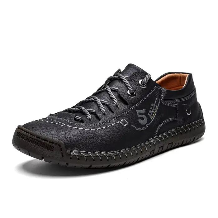 Chaussures en cuir pour hommes, chaussures décontractées, à la mode, souples, confortables, de haute
