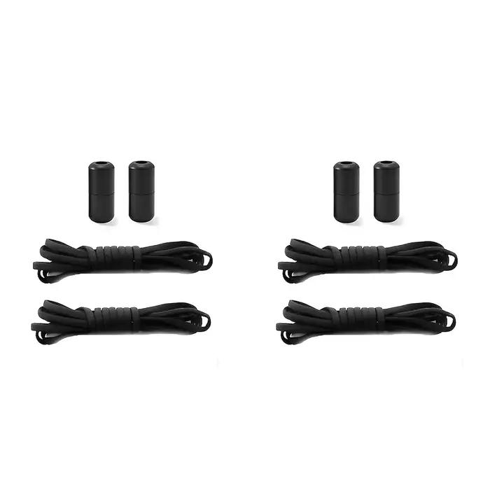 2 paires de lacets élastiques sans nœuds, lacets paresseux, lacets classiques et tendance pour baske