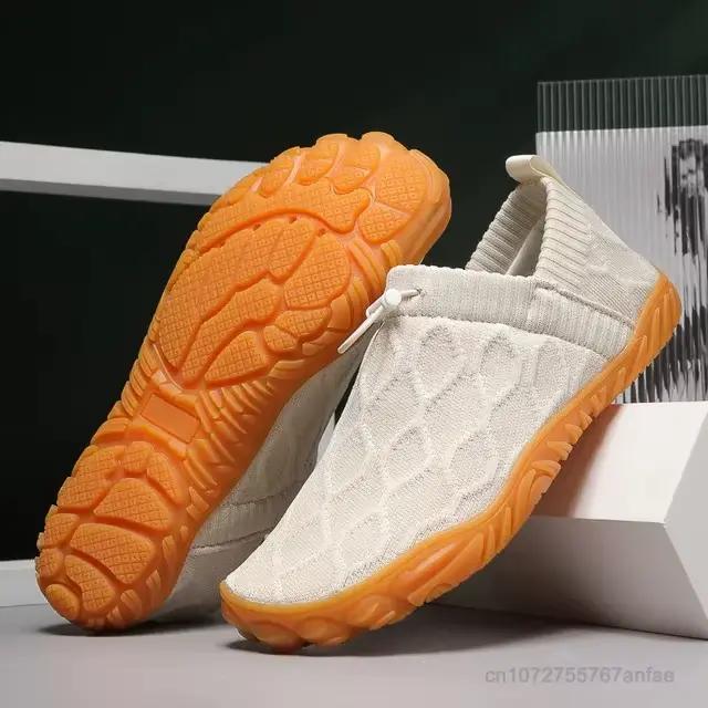 Chaussures de Randonnée Imperméables et Souples pour Homme, Baskets Noires, Respirantes, Pieds Nus, 