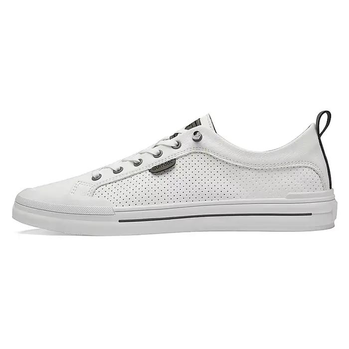 Baskets blanches minimalistes pour hommes, semelle intérieure de Ventilation avec coutures sécurisée