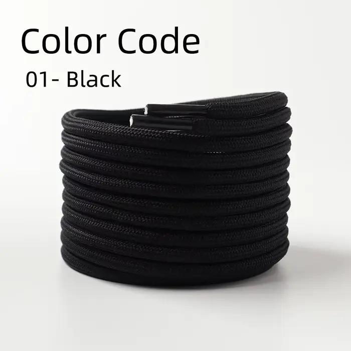 Lacets ronds larges pour baskets, noir/gris, 100/120/140cm, lacets de remplacement compatibles avec 