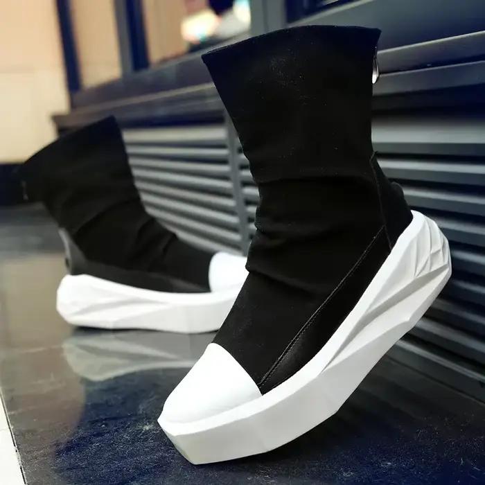 Haut 2025 automne nouveaux hommes chaussures décontractées mode sans lacet homme baskets en plein ai