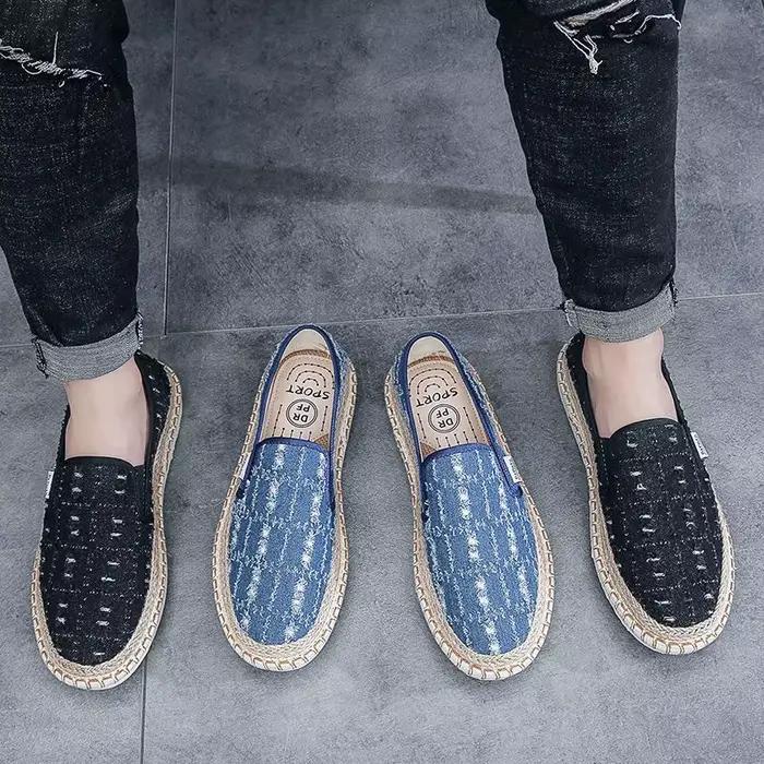 2026 mocassin masculin respirant chaussures en toile décontractées semelle intérieure en chanvre