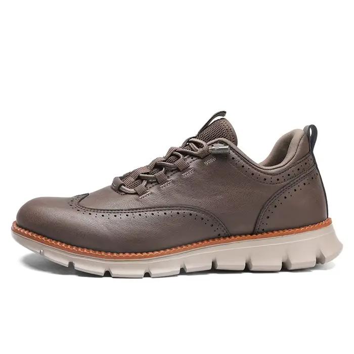 Grande taille 48 49 50 richelieu avec pointe d'aile Style britannique hommes Oxford chaussures en cuir de qualité