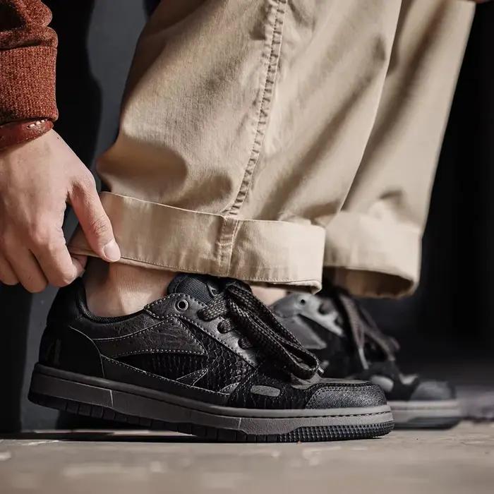 Maden décontracté serpent année noir Mamba hommes baskets basses semelle plate polyvalent