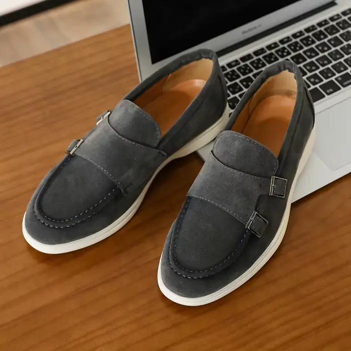 Mocassins Yeinshaars décontractés en faux daim pour homme, semelle souple et respirante, mocassins à enfiler pour printemps automne occassions décontractées
