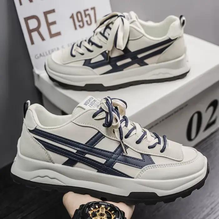 Baskets en cuir à lacets pour hommes 2026 – Tendance
