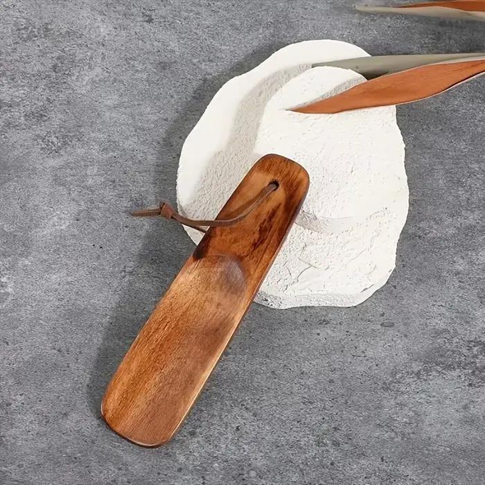 1 pièce de chausse-pied portable en bois massif
