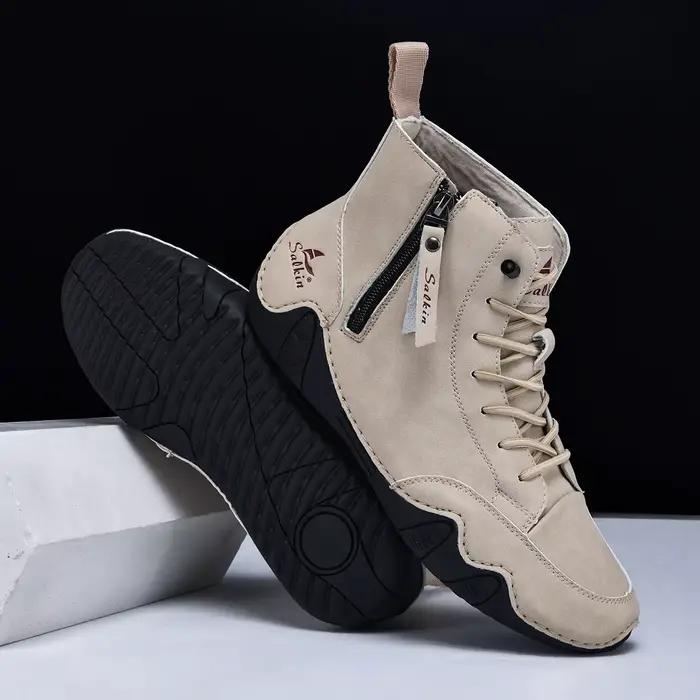 Bottines en cuir faites à la main pour hommes
