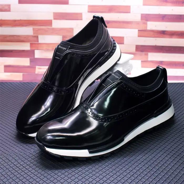 Chaussures en cuir pour hommes chaussures pour hommes décontractées confortables semelle antidérapante baskets brillantes mariage haut de gamme Occasion rencontres chaussures pour hommes