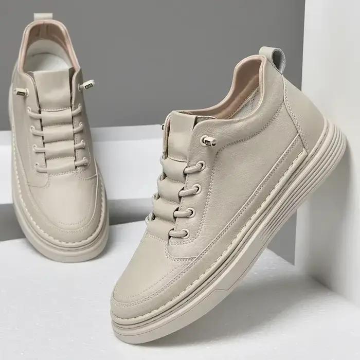 Chaussures rehaussantes en cuir véritable pour hommes