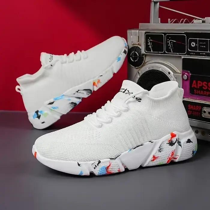 Baskets CKNOY pour homme tricot à mouche respirantes et confortables pour occasions décontractées et estivales